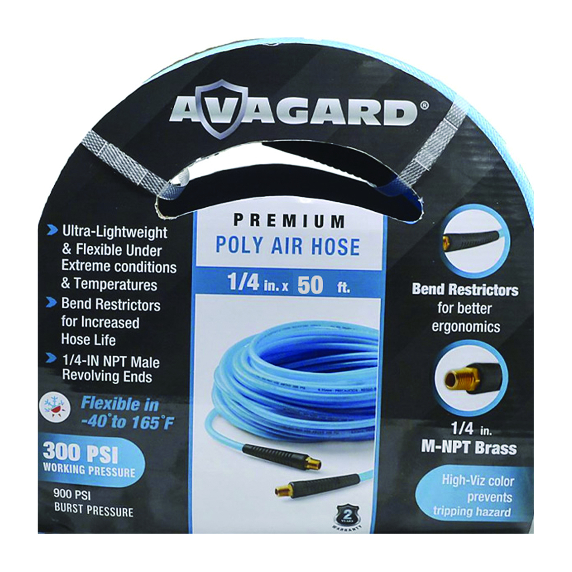 Avagard, Poly Air Hose 1/4in.x50 Hose Diameter 1/4 in, Hose Length 50 ft, Model# PU1450